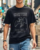 Led Zeppelin Icarus 1977 Tee Fashion Graphic Print Shirts Cotton Soft T-Shirts Men Crew Neck Short Sleeve Shirt