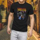 Men's Nirvana Live Concert Photo Cotton Rock Fan T Shirts for Men Loose fit Crewneck  Short Sleeve Shirts