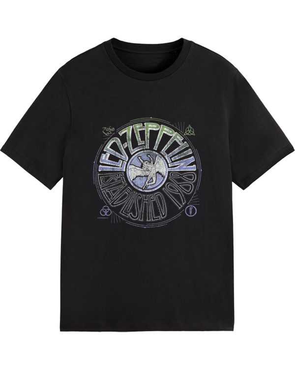 Led Zeppelin Established 1968 Vintage Tee Graphic Print Shirts Cotton Soft T-Shirts Men Crew Neck Short Sleeve Shirt - Image 2