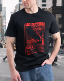Led Zeppelin Men's In Concert T-Shirt Graphic Print Shirts Cotton Soft T-Shirts Men Crew Neck Short Sleeve Shirt