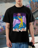 Led Zeppelin Men's In Concert T-Shirt Cotton Soft Crew Neck Short Sleeve Shirt for Band Music Fans