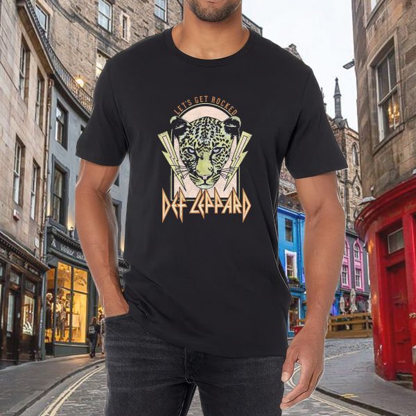 Men's Def Leppard Music Tour Shirt Graphic Fashion Short Sleeve T-Shirt Cotton Rock Fan pop Rock Music Black T-Shirt - Image 3