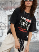 One Direction Band Unisex's T Shirt Vintage Washed Top for Men Women Music Fans