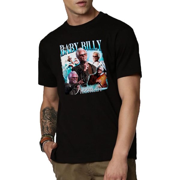 Men's Baby Billy Tee  90s T-Shirts Casual Cotton Short Sleeve Crewneck
