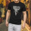Men's Nirvana Live Concert Photo Cotton Rock Fan T Shirts for Men Loose fit Crewneck  Short Sleeve Shirts