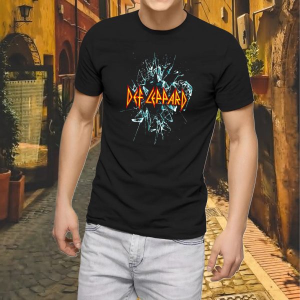 Men's Def Leppard Music Tour Shirt Graphic Fashion Short Sleeve T-Shirt Cotton Rock Fan pop Rock Music Black T-Shirt - Image 5