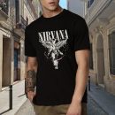 Men's Nirvana Live Concert Photo Cotton Rock Fan T Shirts for Men Loose fit Crewneck  Short Sleeve Shirts