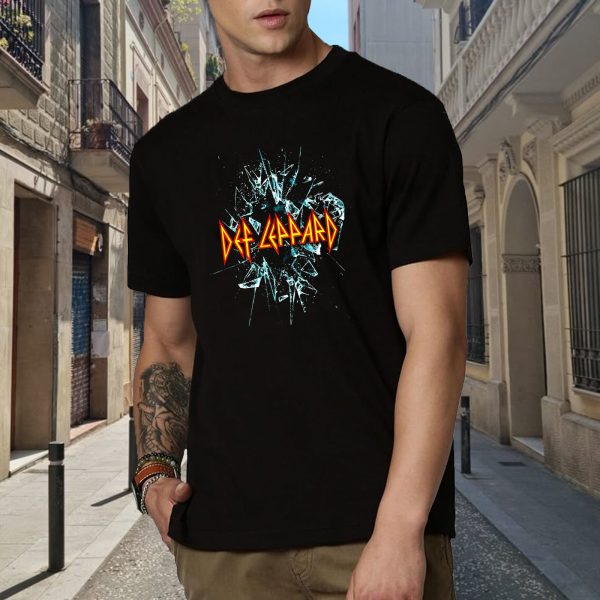 Men's Def Leppard Music Tour Shirt Graphic Fashion Short Sleeve T-Shirt Cotton Rock Fan pop Rock Music Black T-Shirt - Image 4