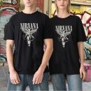 Men's Nirvana Live Concert Photo Cotton Rock Fan T Shirts for Men Loose fit Crewneck  Short Sleeve Shirts