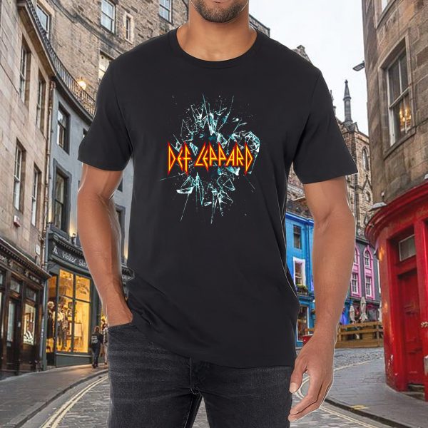 Men's Def Leppard Music Tour Shirt Graphic Fashion Short Sleeve T-Shirt Cotton Rock Fan pop Rock Music Black T-Shirt - Image 3