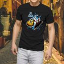 Men's Def Leppard Band Exclusive Guitar Music Tour Shirt Graphic Fashion Short Sleeve T-Shirt Cotton Rock Fan pop Rock Music Black T-Shirt
