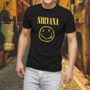 Men's Nirvana Photo Cotton Rock Fan T Shirts for Men Loose fit Crewneck  Short Sleeve Shirts