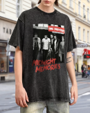 One Direction Band Unisex's T Shirt Vintage Washed Top for Men Women Music Fans