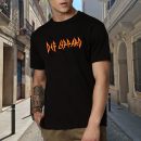 Men's Def Leppard Music Tour Shirt Graphic Fashion Short Sleeve T-Shirt Cotton Rock Fan pop Rock Music Black T-Shirt