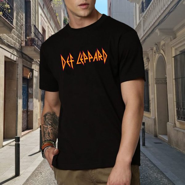 Men's Def Leppard Music Tour Shirt Graphic Fashion Short Sleeve T-Shirt Cotton Rock Fan pop Rock Music Black T-Shirt - Image 5