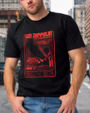 Led Zeppelin Men's In Concert T-Shirt Graphic Print Shirts Cotton Soft T-Shirts Men Crew Neck Short Sleeve Shirt