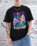 Led Zeppelin Men's In Concert T-Shirt Cotton Soft Crew Neck Short Sleeve Shirt for Band Music Fans