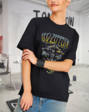 Led Zeppelin Rock Roll T-Shirt Cotton Soft Crew Neck Short Sleeve Shirt for Band Music Fans