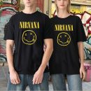 Men's Nirvana Photo Cotton Rock Fan T Shirts for Men Loose fit Crewneck  Short Sleeve Shirts