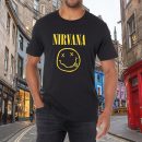 Men's Nirvana Photo Cotton Rock Fan T Shirts for Men Loose fit Crewneck  Short Sleeve Shirts