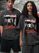 One Direction Band Unisex's T Shirt Vintage Washed Top for Men Women Music Fans