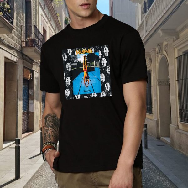 Men's Def Leppard Band High 'n' Dry Music Tour Shirt Graphic Fashion Short Sleeve T-Shirt Cotton Rock Fan pop Rock Music Black T-Shirt - Image 5