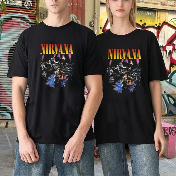 Men's Nirvana Live Concert Photo Cotton Rock Fan T Shirts for Men Loose fit Crewneck  Short Sleeve Shirts - Image 4