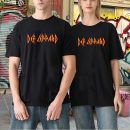 Men's Def Leppard Music Tour Shirt Graphic Fashion Short Sleeve T-Shirt Cotton Rock Fan pop Rock Music Black T-Shirt