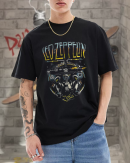 Led Zeppelin Rock Roll T-Shirt Cotton Soft Crew Neck Short Sleeve Shirt for Band Music Fans