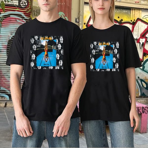 Men's Def Leppard Band High 'n' Dry Music Tour Shirt Graphic Fashion Short Sleeve T-Shirt Cotton Rock Fan pop Rock Music Black T-Shirt - Image 4