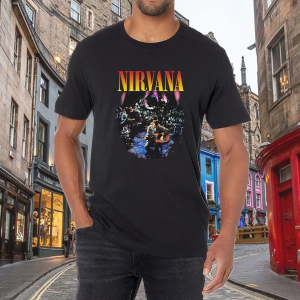 Men's Nirvana Live Concert Photo Cotton Rock Fan T Shirts for Men Loose fit Crewneck  Short Sleeve Shirts - Image 6