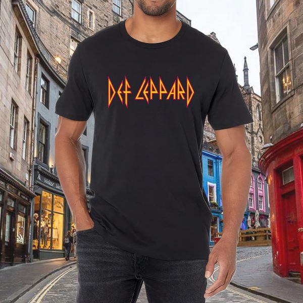 Men's Def Leppard Music Tour Shirt Graphic Fashion Short Sleeve T-Shirt Cotton Rock Fan pop Rock Music Black T-Shirt - Image 3