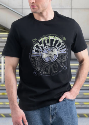 Led Zeppelin Established 1968 Vintage Tee Graphic Print Shirts Cotton Soft T-Shirts Men Crew Neck Short Sleeve Shirt
