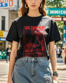 Led Zeppelin Men's In Concert T-Shirt Graphic Print Shirts Cotton Soft T-Shirts Men Crew Neck Short Sleeve Shirt