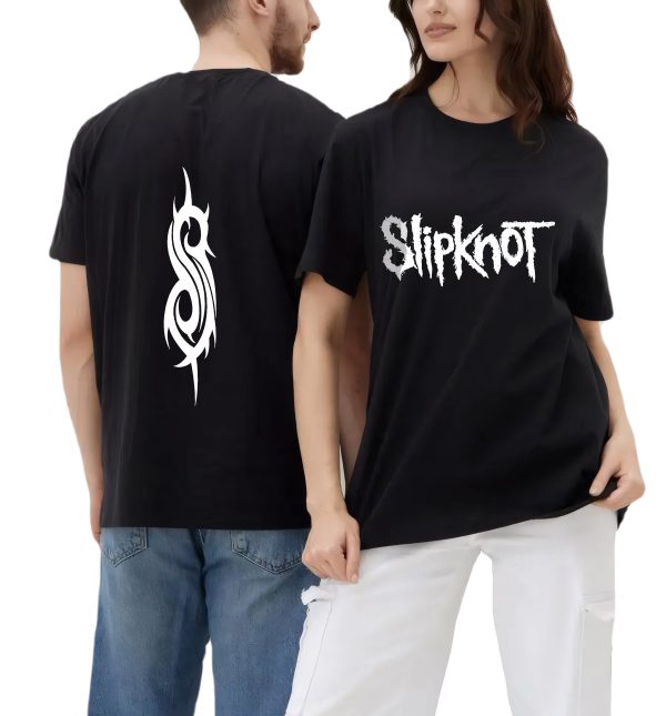 Slipknot T-Shirt Men Fashion Graphic Print Handmade Double Faced Shirts Cotton T-Shirt Women Soft T-Shirts Crew Neck Short Sleeve Shirt Hip Hop Tee Tops