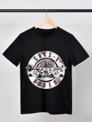 Guns N' Roses Rock Music T-Shirts Handmade Tee Fashion Graphic Print Shirt Cotton T-Shirt Women Soft T-Shirts Men Crew Neck Short Sleeve Shirt