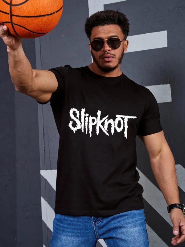 Slipknot T-Shirt Men Fashion Graphic Print Handmade Double Faced Shirts Cotton T-Shirt Women Soft T-Shirts Crew Neck Short Sleeve Shirt Hip Hop Tee Tops - Image 4