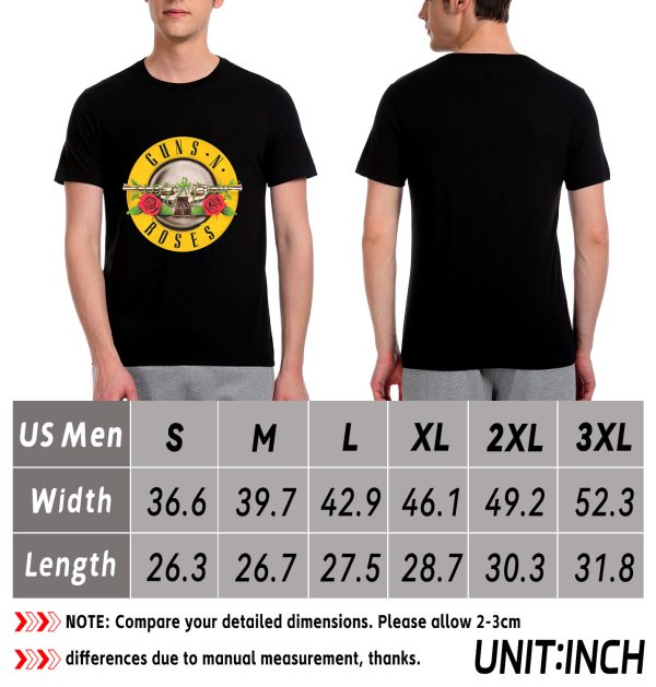 Guns N' Roses Rock Shirts Handmade Fashion Graphic Print Shirts Cotton T-Shirt Women Soft T-Shirts Men Crew Neck Short Sleeve Shirt - Image 7