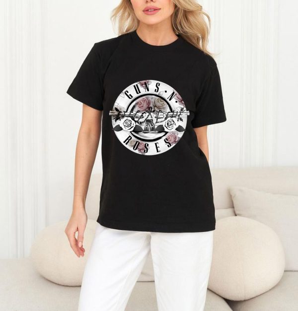 Guns N' Roses Rock Music T-Shirts Handmade Tee Fashion Graphic Print Shirt Cotton T-Shirt Women Soft T-Shirts Men Crew Neck Short Sleeve Shirt - Image 3