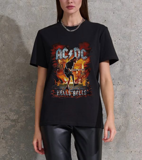 Men AC/DC Rock T-Shirts Handmade Fashion Graphic Print Shirts Cotton T-Shirt Women Soft T-Shirts Crew Neck Short Sleeve Shirt - Image 3