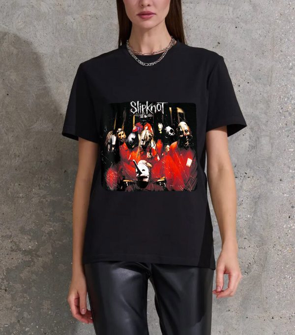 Slipknot T-Shirt Men Handmade Fashion Graphic Print Double Faced Shirts Cotton T-Shirt Women Soft T-Shirts Crew Neck Short Sleeve Shirt Hip Hop Tee Tops - Image 4