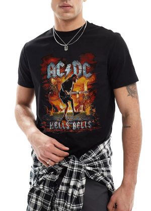 Men AC/DC Rock T-Shirts Handmade Fashion Graphic Print Shirts Cotton T-Shirt Women Soft T-Shirts Crew Neck Short Sleeve Shirt