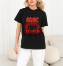 ACDC Shirt World Tour T-Shirts Handmade Fashion Graphic Print Shirts Cotton T-Shirt Women Soft T-Shirts Men Crew Neck Short Sleeve Shirt