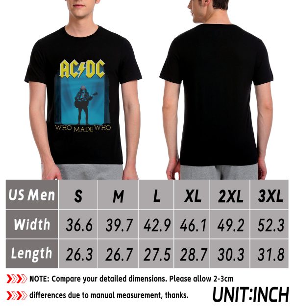 ACDC Shirts World Tour T-Shirts Handmade Fashion Graphic Print Shirts Cotton T-Shirt Women Soft T-Shirts Men Crew Neck Short Sleeve Shirt - Image 7