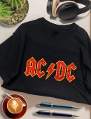 AC/DC Rock T-Shirts Handmade Fashion Graphic Print Shirts Cotton T-Shirt Women Soft T-Shirts Men Crew Neck Short Sleeve Shirt