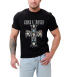 Guns N' Roses Rock Music Shirts Handmade Tee Fashion Graphic Print Shirts Cotton T-Shirt Women Soft T-Shirts Men Crew Neck Short Sleeve Shirt