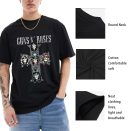 Guns N' Roses Rock Music Shirts Handmade Tee Fashion Graphic Print Shirts Cotton T-Shirt Women Soft T-Shirts Men Crew Neck Short Sleeve Shirt