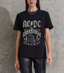 ACDC World Tour T-Shirts Handmade Fashion Graphic Print Shirts Cotton T-Shirt Women Soft T-Shirts Men Crew Neck Short Sleeve Shirt