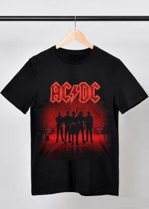 ACDC Shirt World Tour T-Shirts Handmade Fashion Graphic Print Shirts Cotton T-Shirt Women Soft T-Shirts Men Crew Neck Short Sleeve Shirt