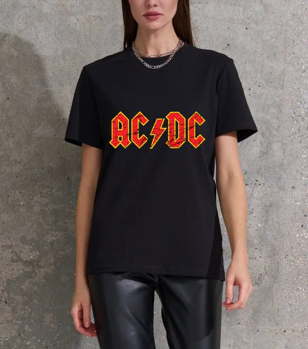 AC/DC Rock T-Shirts Handmade Fashion Graphic Print Shirts Cotton T-Shirt Women Soft T-Shirts Men Crew Neck Short Sleeve Shirt - Image 3